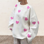 White Background With Pink Hearts