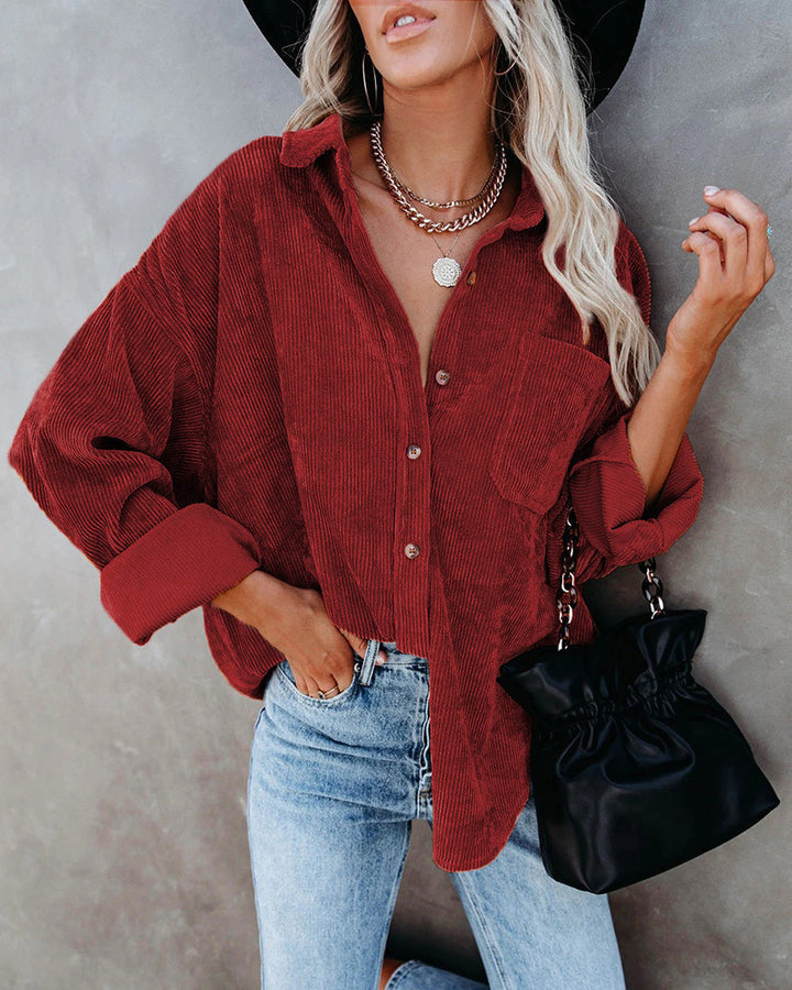 Women’S Lapel-Button Jacket