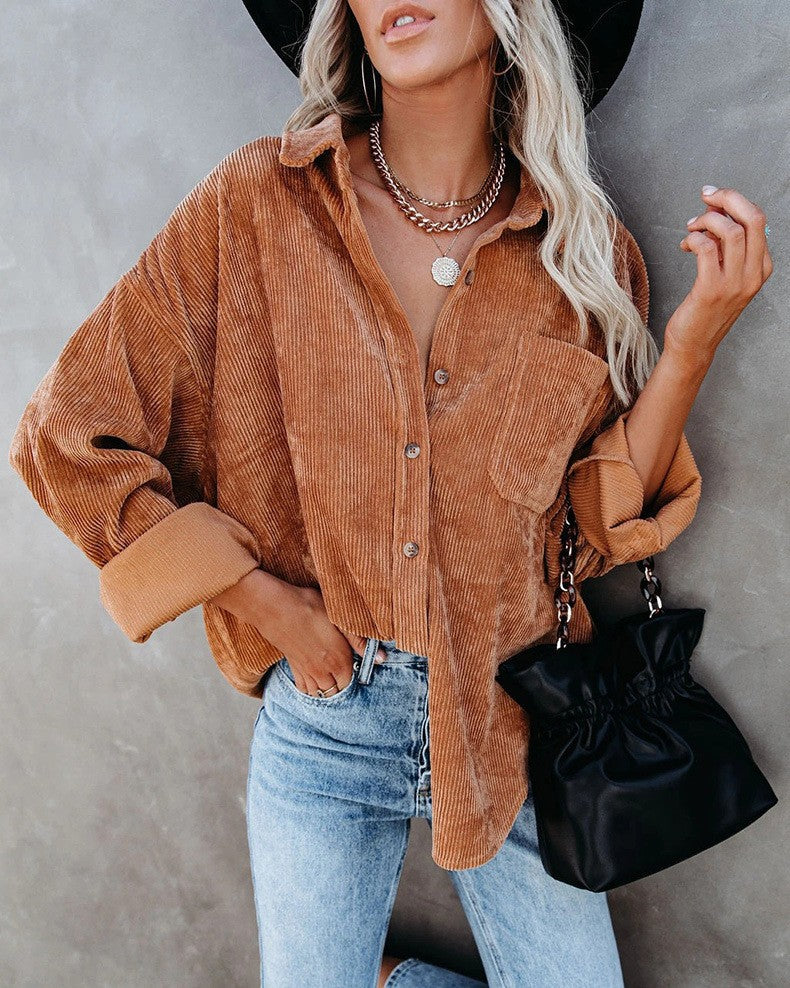 Women’S Lapel-Button Jacket