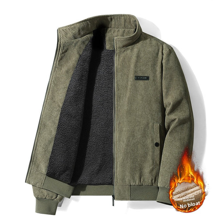Large-Size Velvet Padded Jacket
