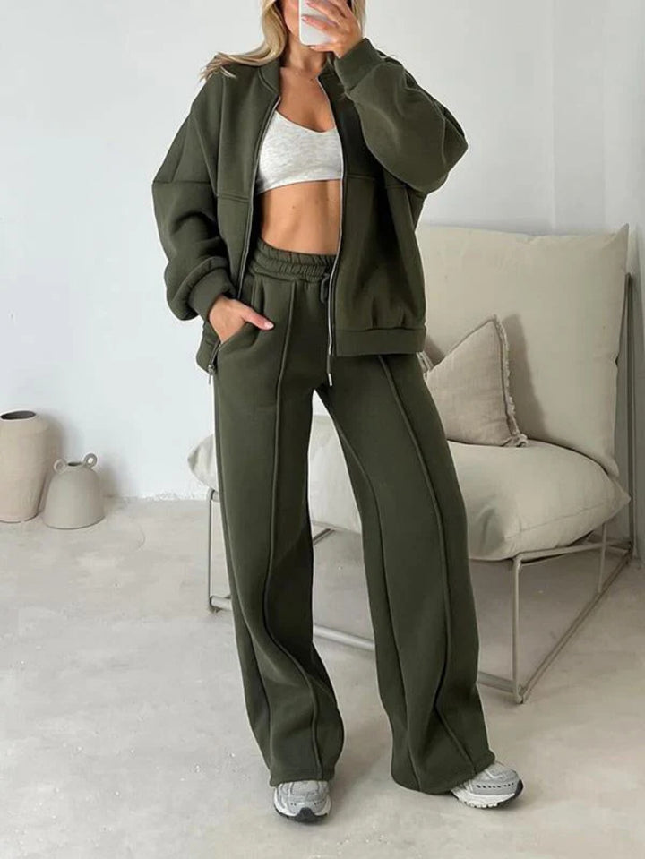 Women’S Casual Solid-Color Set
