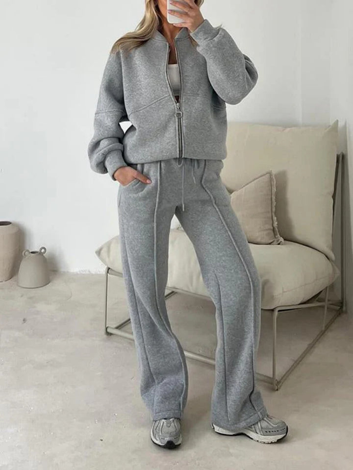 Women’S Casual Solid-Color Set