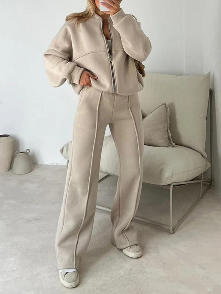 Women’S Casual Solid-Color Set