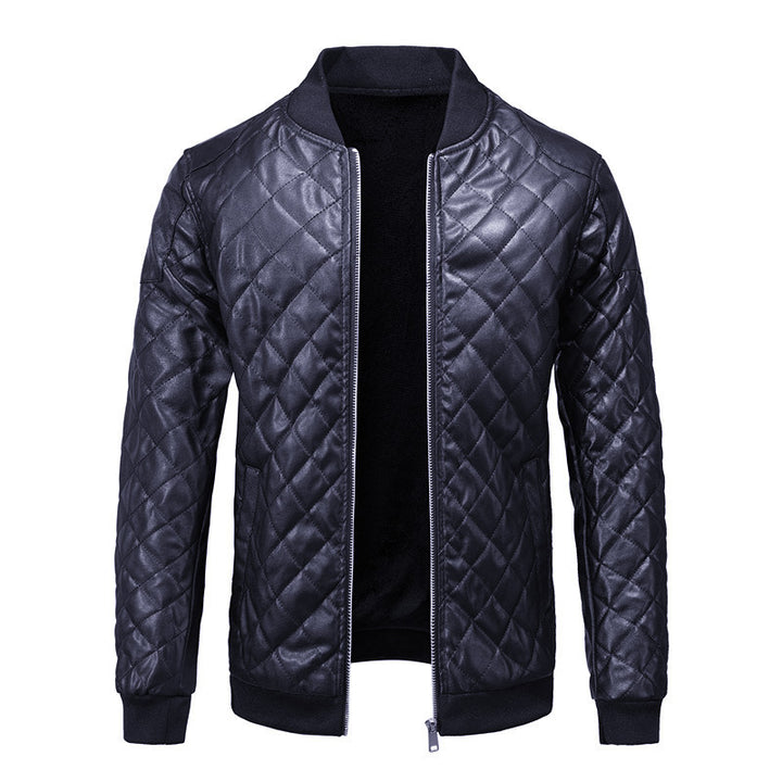 Men'S Stand-Collar Leather