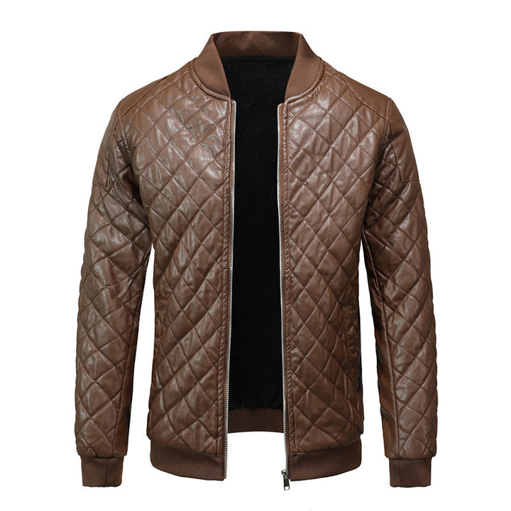 Men'S Stand-Collar Leather