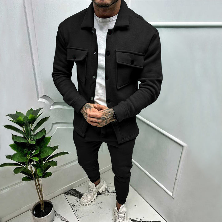 Men'S Solid Color Casual Suit