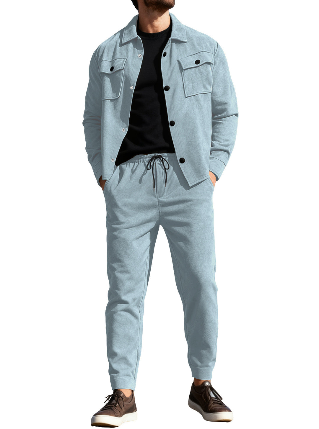 Men'S Solid Color Casual Suit