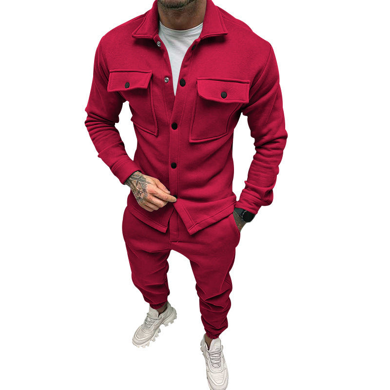 Men'S Solid Color Casual Suit