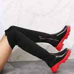 Black Noodle With Red Bottom