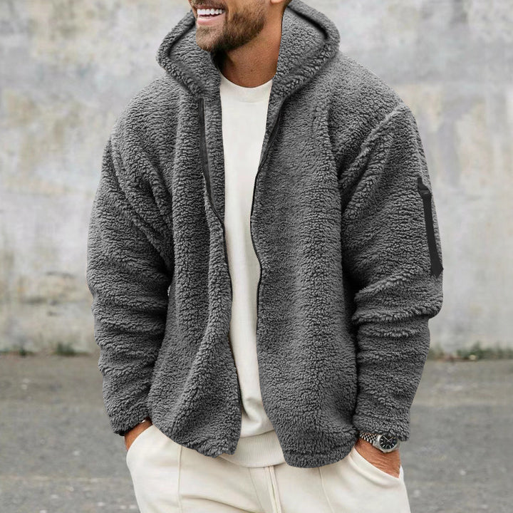 New Men'S Hooded Zipper Jacket