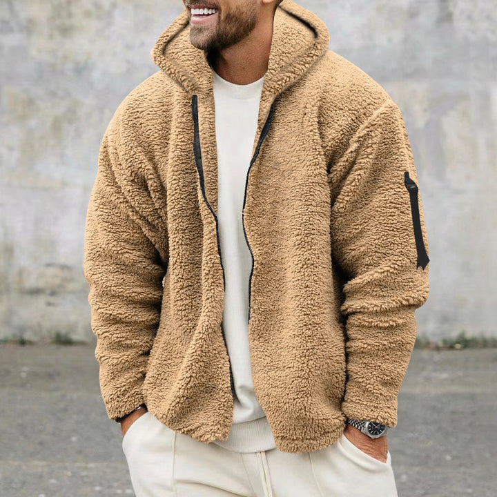 New Men'S Hooded Zipper Jacket
