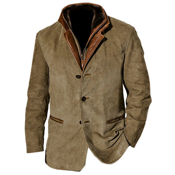 Lapel Frock Contrast Coat