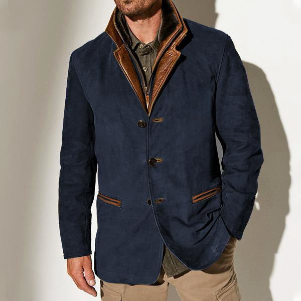 Lapel Frock Contrast Coat
