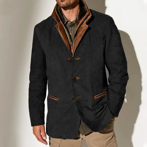 Lapel Frock Contrast Coat