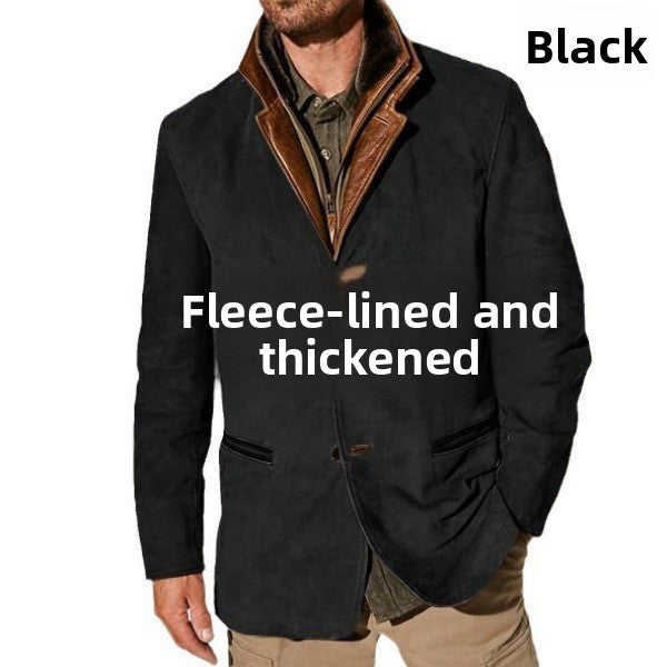 Lapel Frock Contrast Coat