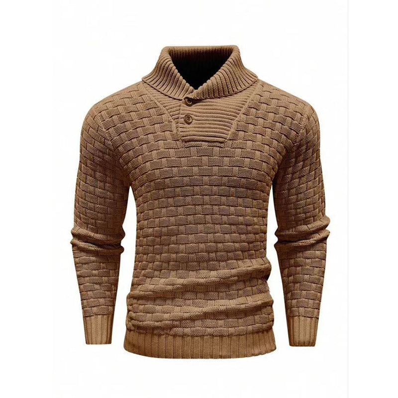 Fashion Round Neck Slim Sweater Men'S