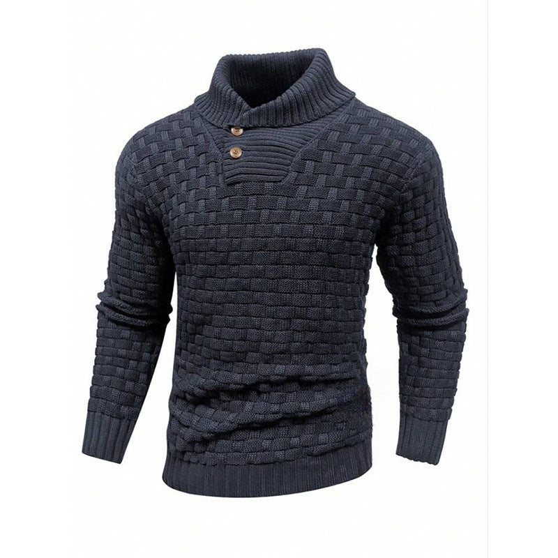 Fashion Round Neck Slim Sweater Men'S