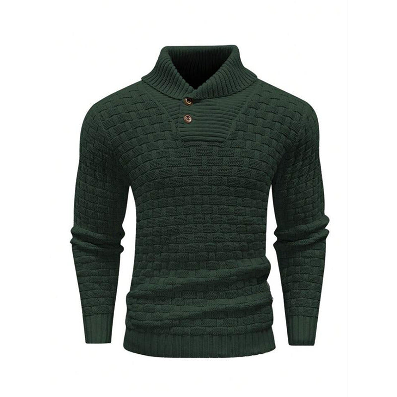 Fashion Round Neck Slim Sweater Men'S
