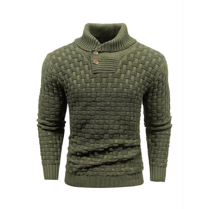 Fashion Round Neck Slim Sweater Men'S
