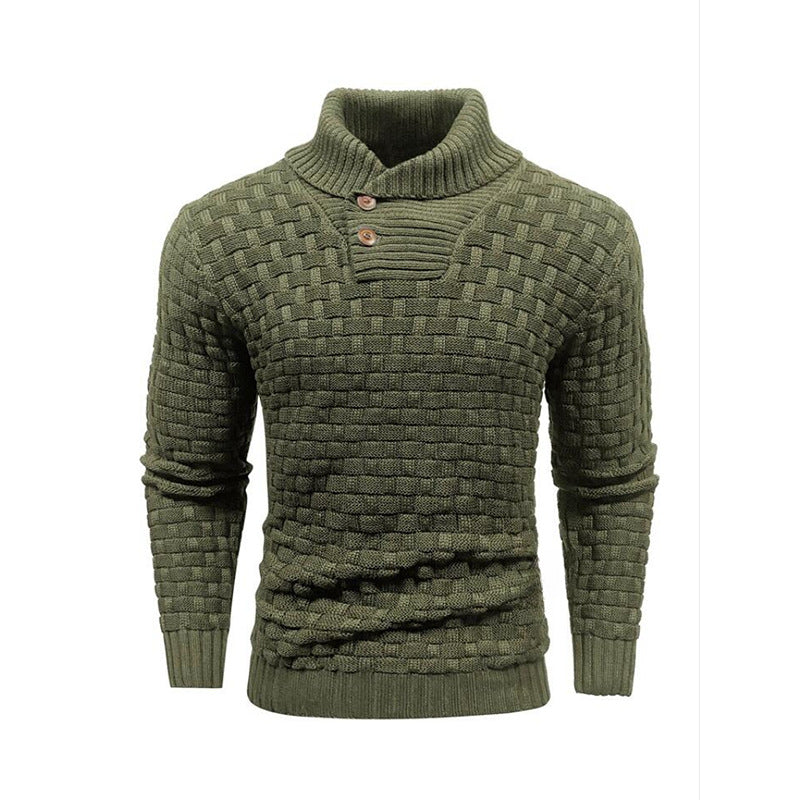 Fashion Round Neck Slim Sweater Men'S