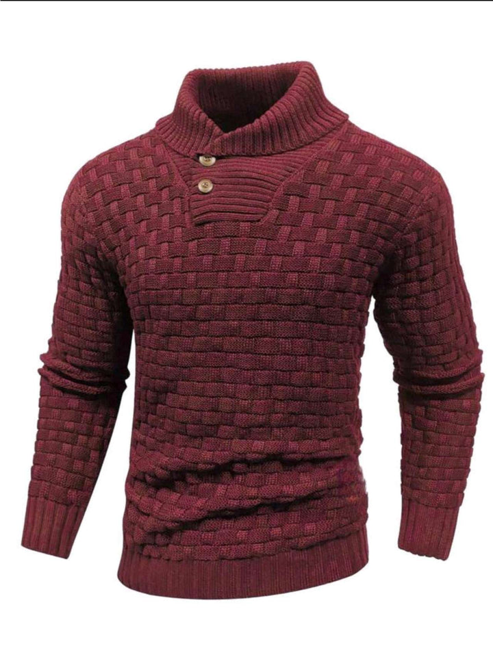 Fashion Round Neck Slim Sweater Men'S