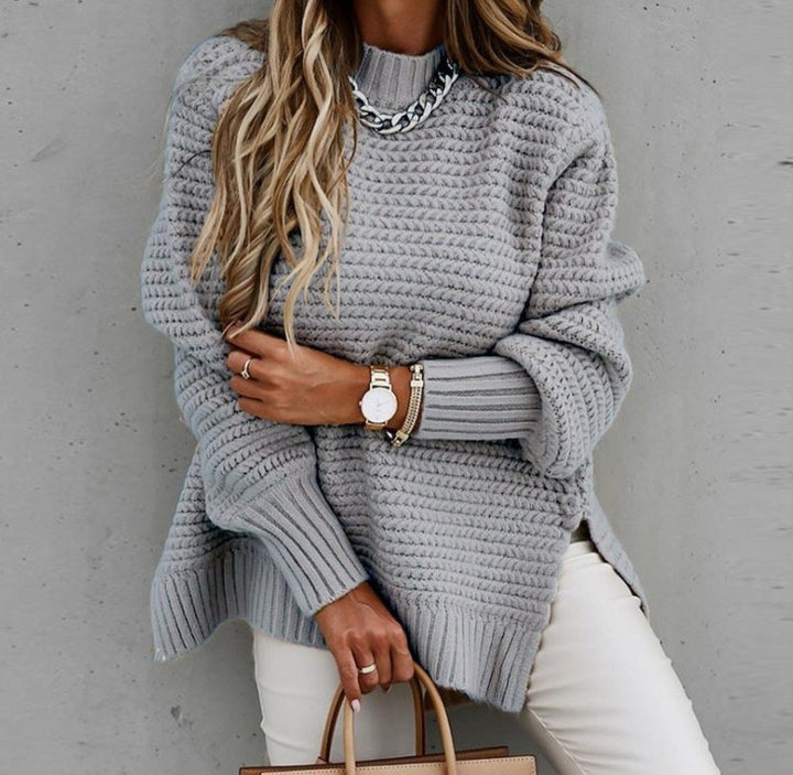 Lazy Long-Sleeve Knit Sweater