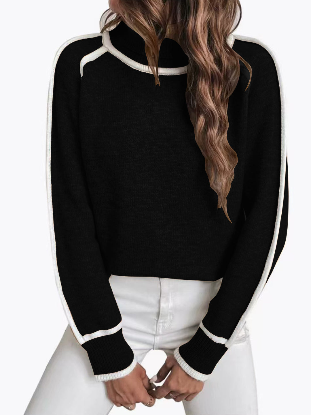 Women'S Long-Sleeved Turtleneck Top