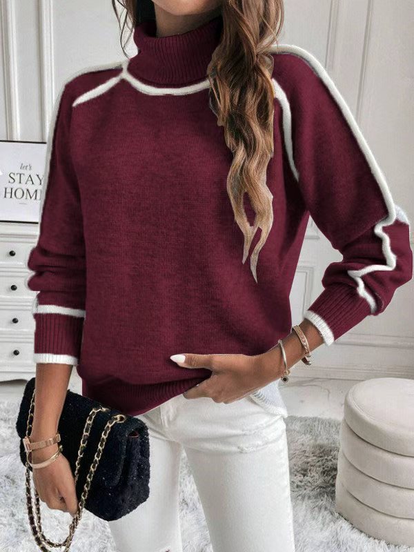 Women'S Long-Sleeved Turtleneck Top