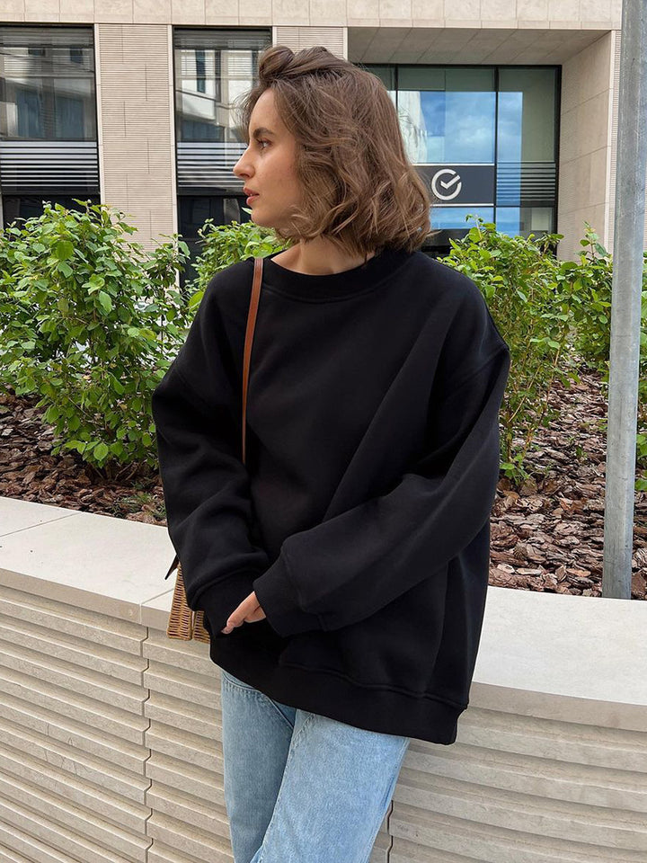 Women'S Round Neck Loose Sweat