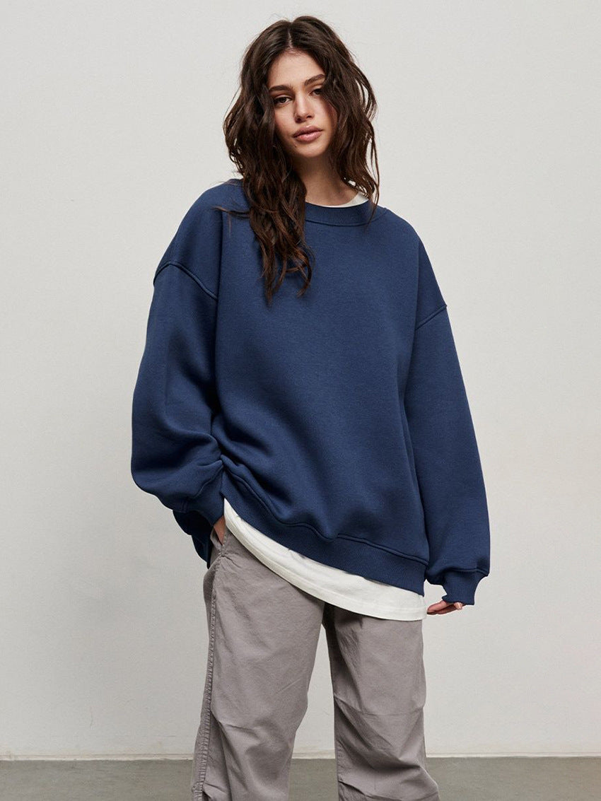 Women'S Round Neck Loose Sweat