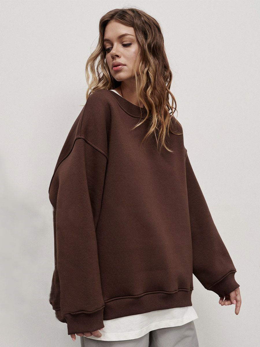 Women'S Round Neck Loose Sweat
