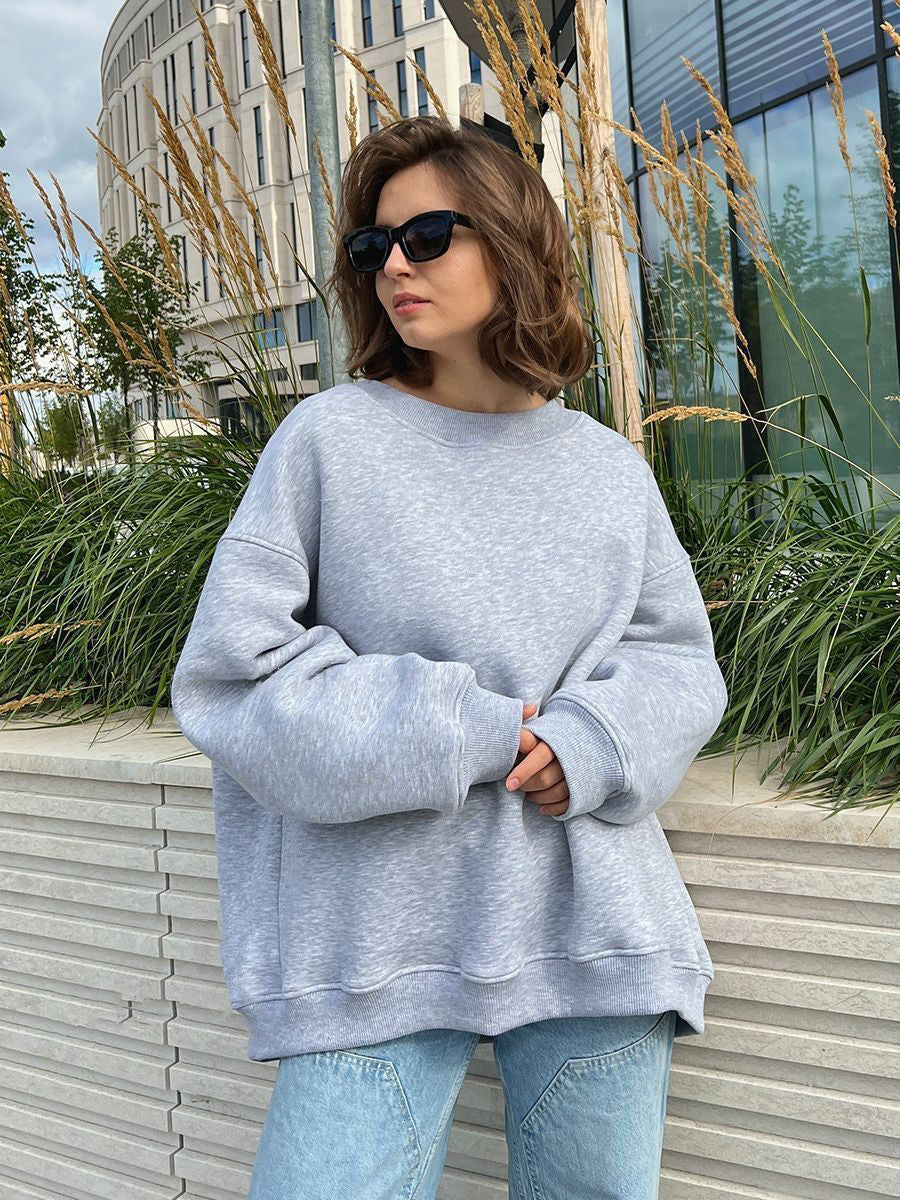 Women'S Round Neck Loose Sweat