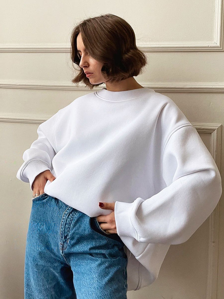 Women'S Round Neck Loose Sweat