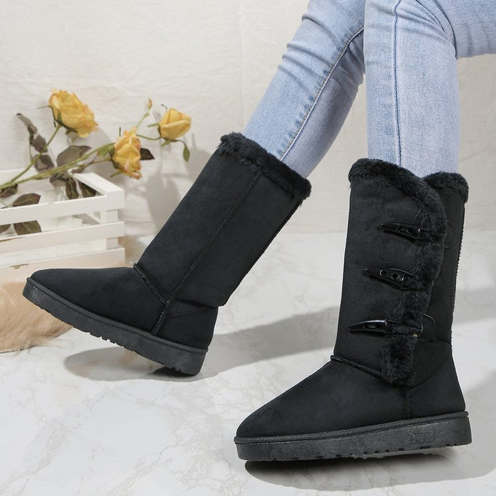Women's Faux Fur Lined Long Barrel Insulated Snow Boots