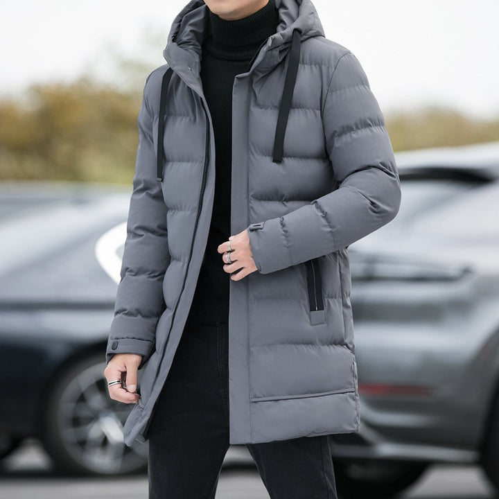 Men's Warm Winter Long Cotton-Padded Puffer Jacket