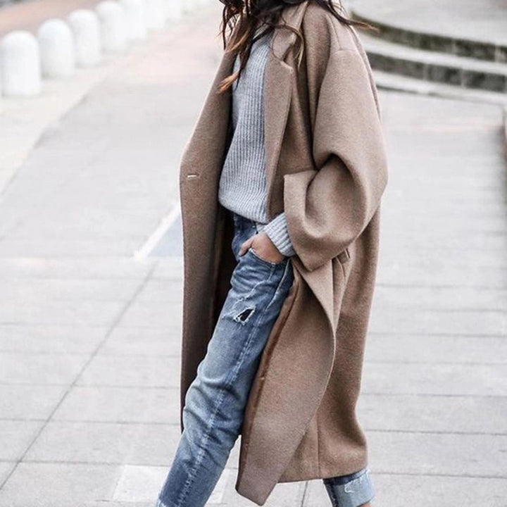 Solid Color Warm Woolen Jacket