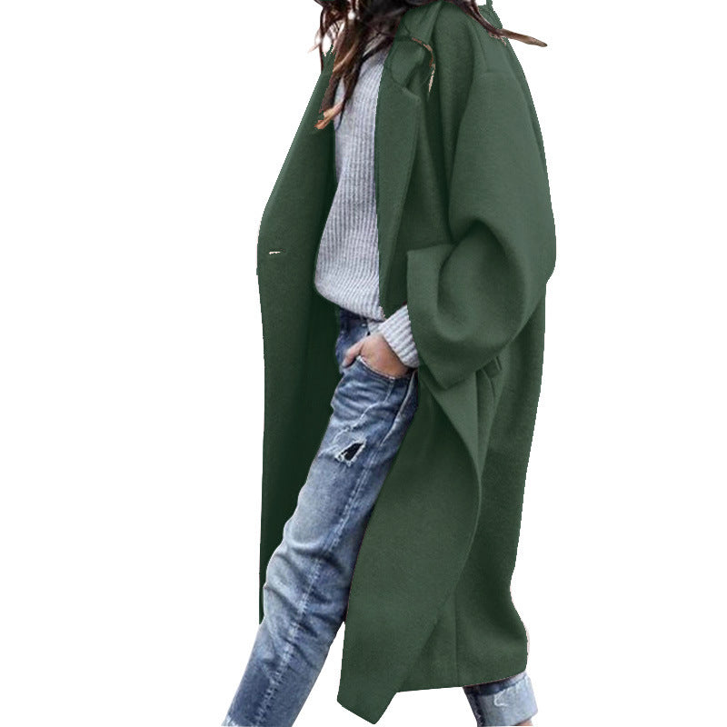 Solid Color Warm Woolen Jacket