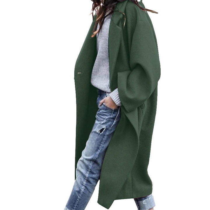 Solid Color Warm Woolen Jacket