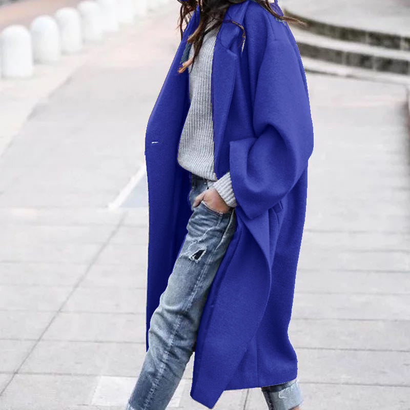 Solid Color Warm Woolen Jacket