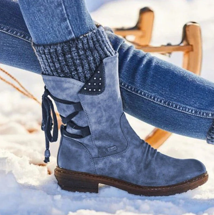 Large Round Toe Martin Boots