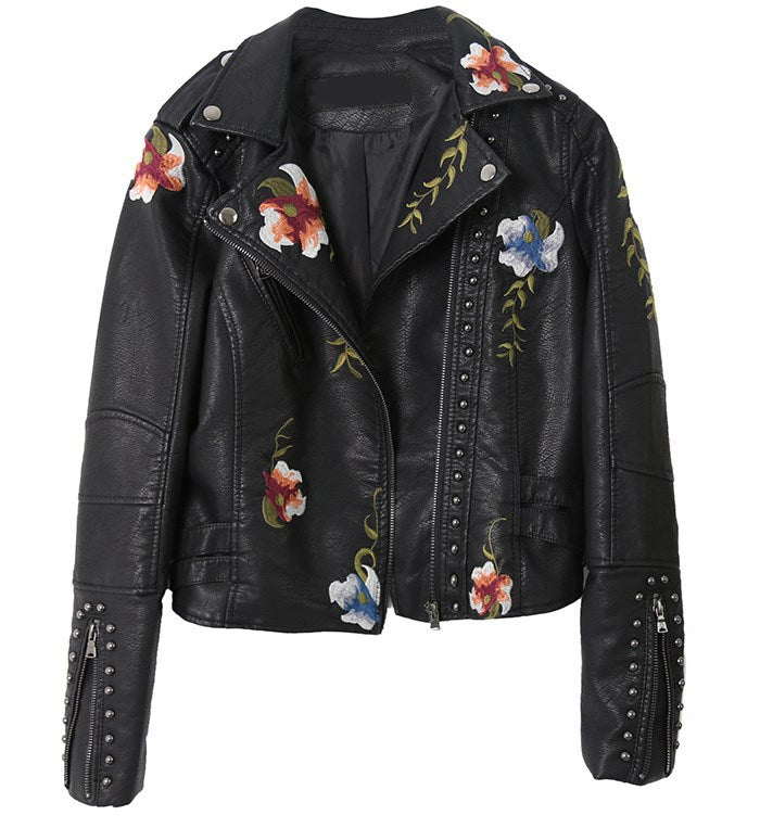 Fashion Leather Women'S Short Coat
