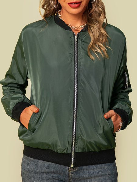 Fashion Zipper Outer Jacket For Women