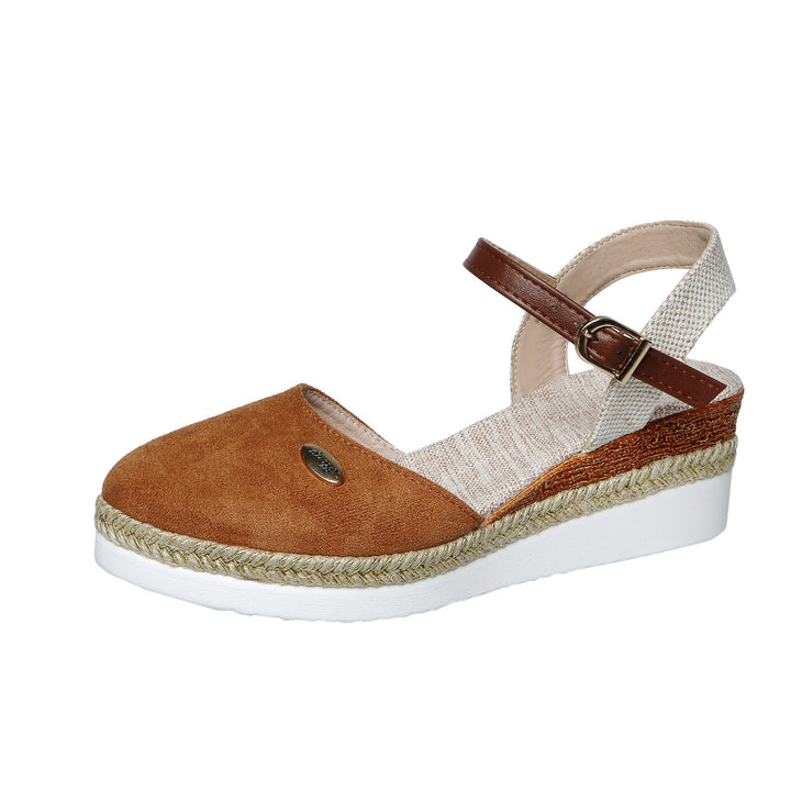 Women's Espadrille Platform Sandals Suede Ankle Strap Flatform Summer Shoes