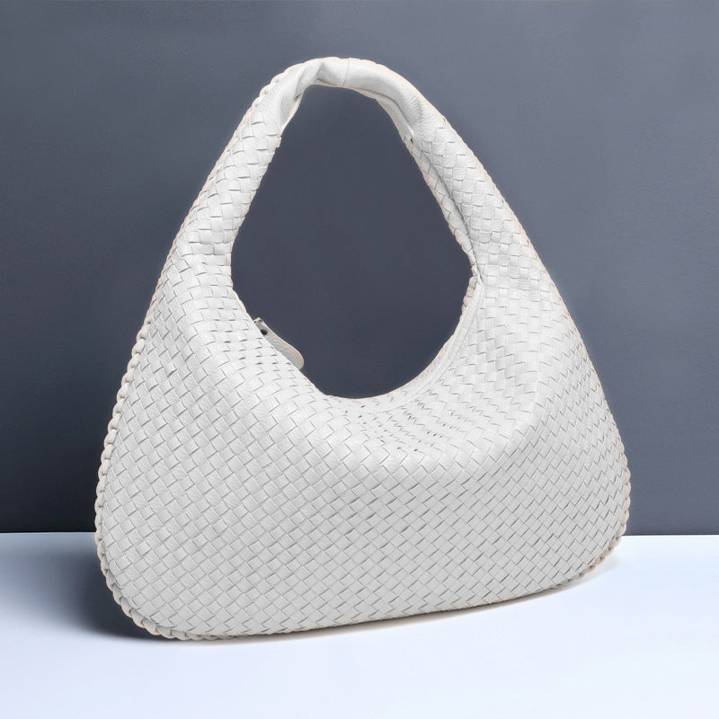 Women's Woven Crescent  Luxury  Handbag