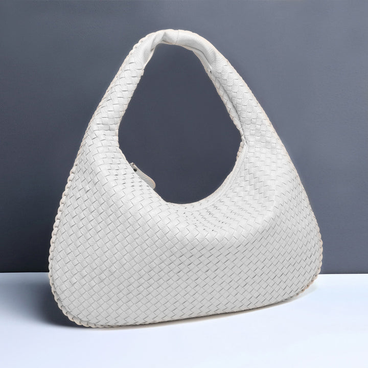 Women's Woven Crescent  Luxury  Handbag