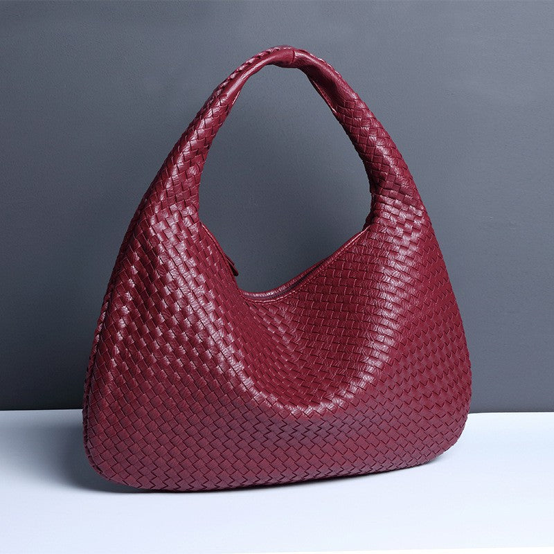 Women's Woven Crescent  Luxury  Handbag