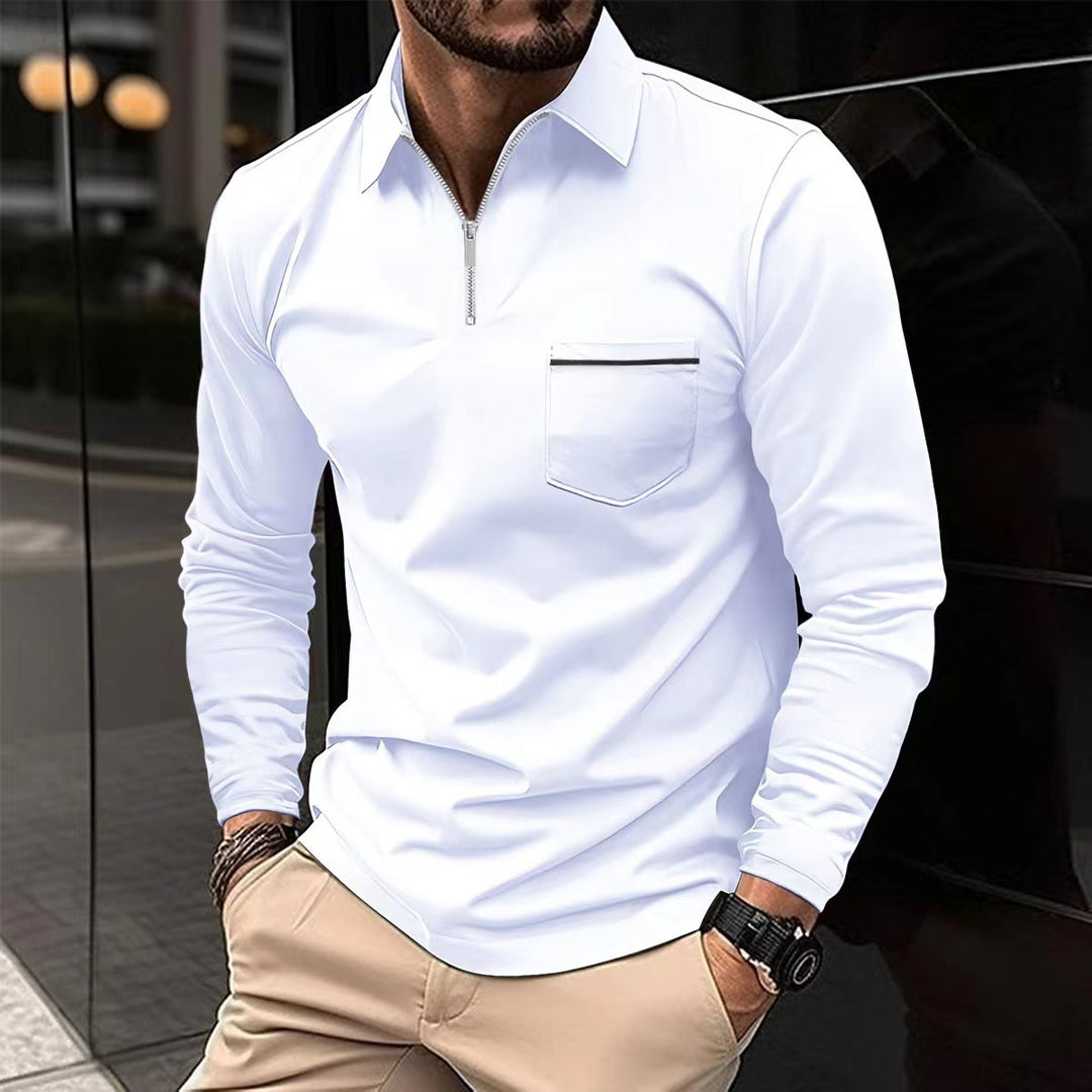 Men'S Long Sleeve Polo Shirt