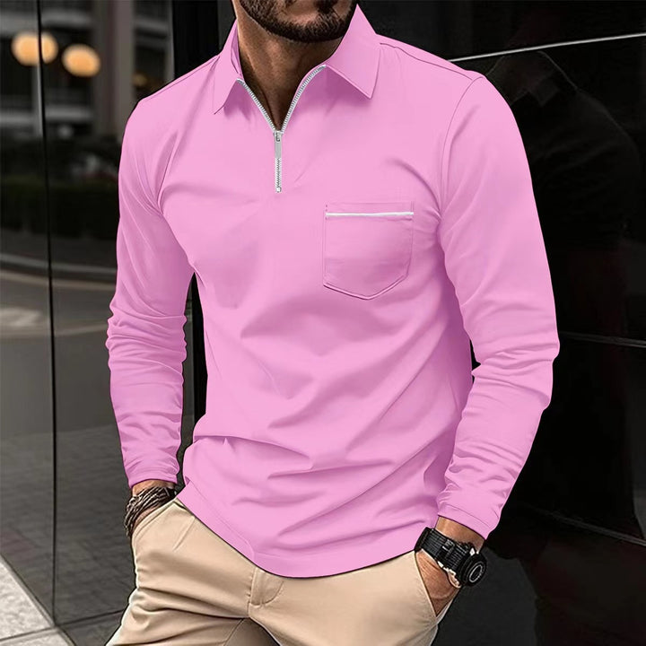 Men'S Long Sleeve Polo Shirt