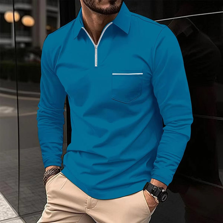 Men'S Long Sleeve Polo Shirt
