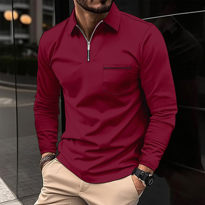 Men'S Long Sleeve Polo Shirt